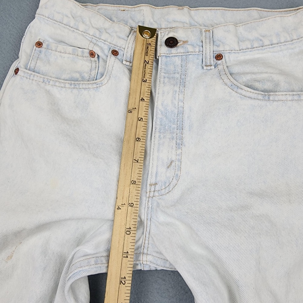 Vintage Levis 505 Jeans Men 32x30 (30x29) Light Wash Blue Straight Denim USA 90s - Picture 10 of 15